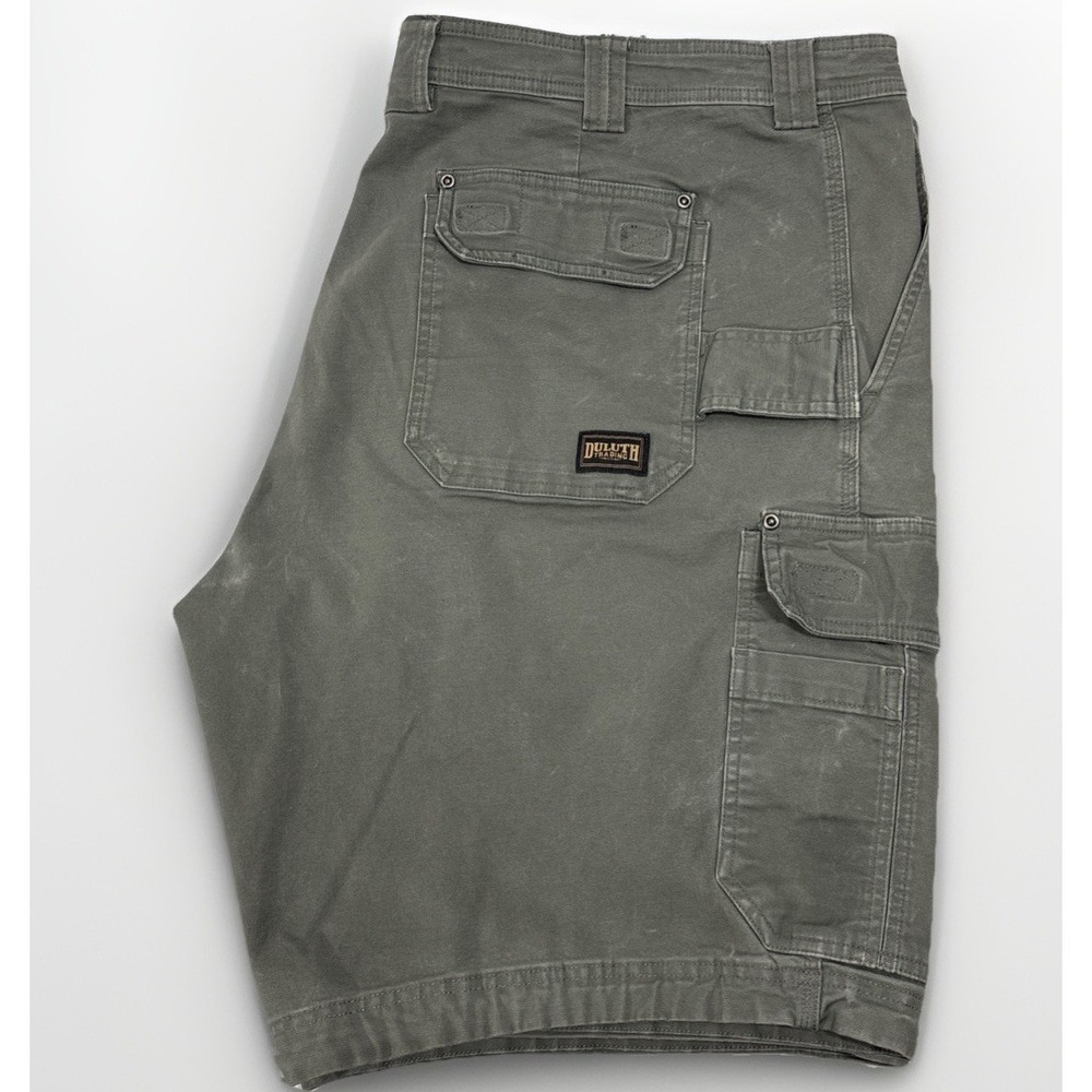 Duluth Trading Co Men's 46x10 Fire Hose Relaxed Fit Carpenter Cargo Shorts Gray‎